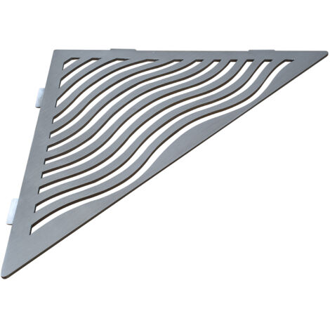 Etagère de douche en acier inox 20,4 x 20,4 cm x 2 mm - Triangulaire design Aqua - fixation sans perçage (1/5)