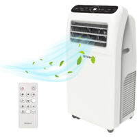 Shinco – Climatiseur mobile 12000BTU – 3-en-1 avec déshumidificateur et ventilation – Classe énergétique A – Silencieux 57 dB – Pour pièces jusqu'à 35㎡