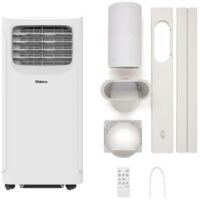 Shinco – Climatiseur mobile réversible 9000BTU – 3-en-1 : climatisation, déshumidification, ventilation – Pour pièces jusqu'à 30m² – Minuteur 24h