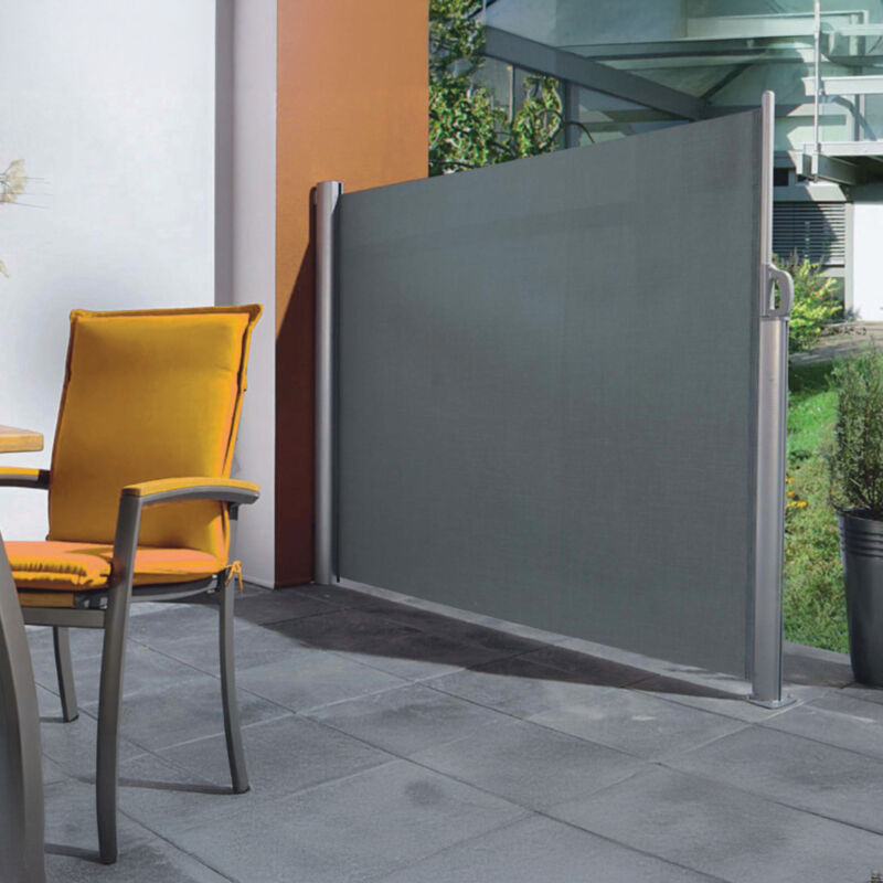 Paravent extérieur rétractable de patio 180x300 cm Noir - Paravent