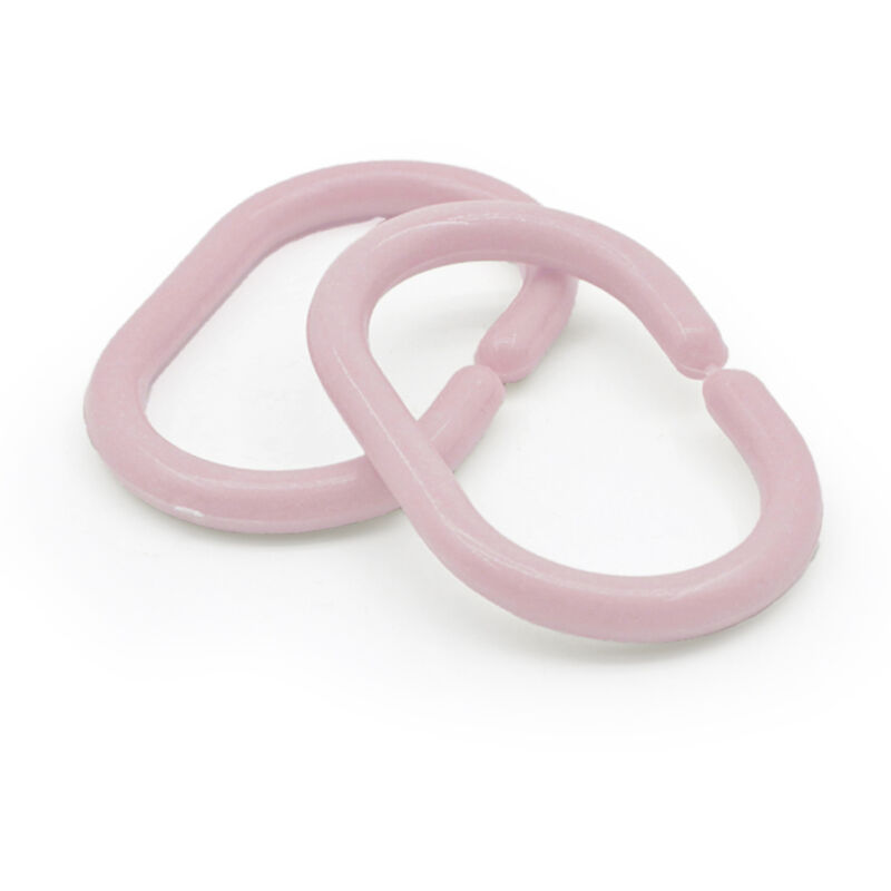 Lot De 24 Anneaux De Rideau De Douche En Plastique Blanc En Forme De C – Silencieux, Solides & Universels Pour Toute Tringle