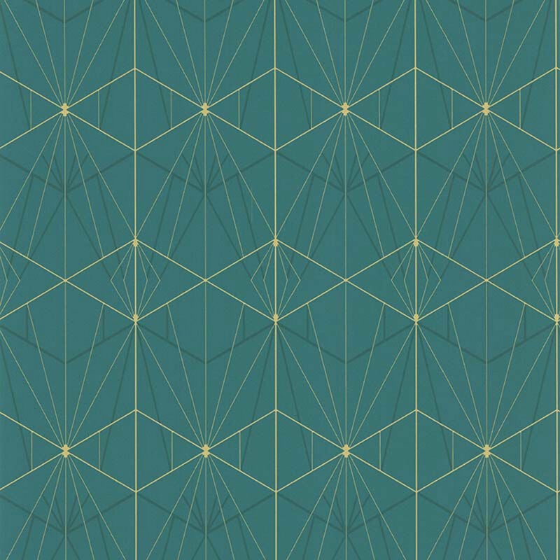 Papier peint art déco Vert 10.03x0.53
