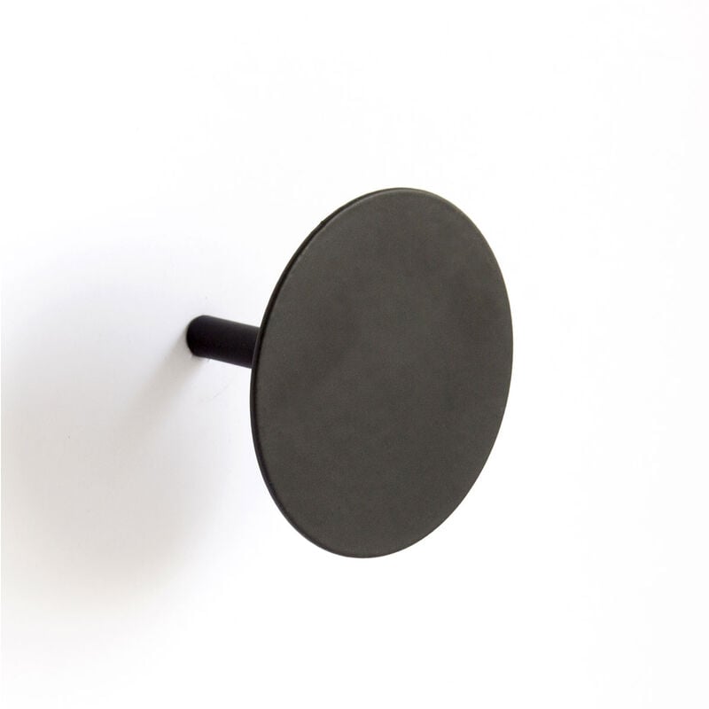Patère à Fixer Colorée Noir Diam : 68 mm