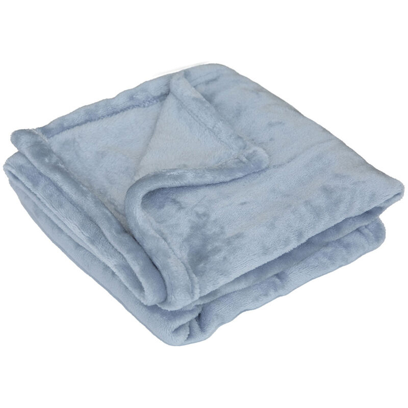 Couverture unie microdoux Bleu 75x100 cm