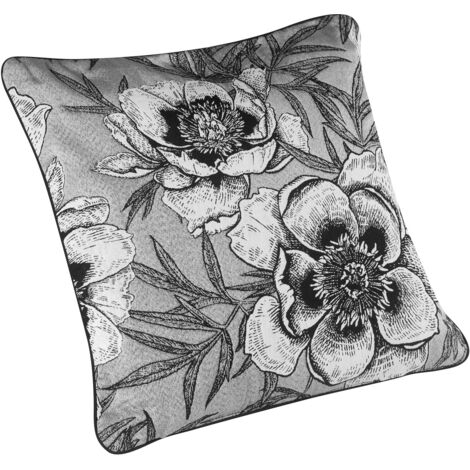 Capas De Almofada Floral Bege 45x45 Com Zíper Invisível