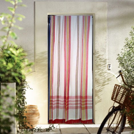 Rideau marseillais tissé Rouge (225 x 140 cm)
