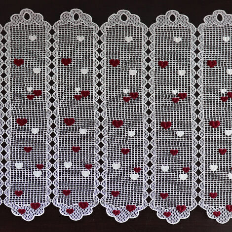 Brise bise en macramé au style romantique Bordeaux 30x45 cm