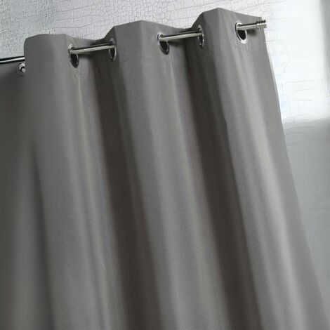 Rideau d'extérieur en tissu déperlant Gris clair 140x260 cm