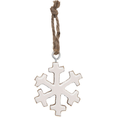 Suspension flocon en résine Blanc 6x6 cm (1/2)