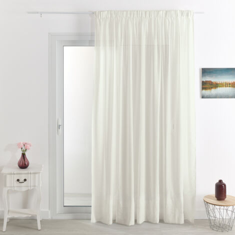 Voilage plombé à galon fronceur Naturel 240x240 cm