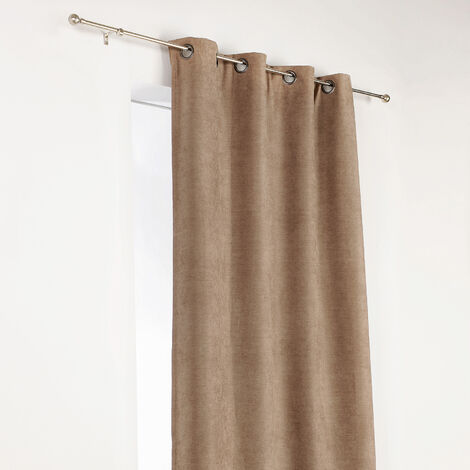Rideau Alaska isolant et 100 % occultant Beige 140x350 cm (1/3)