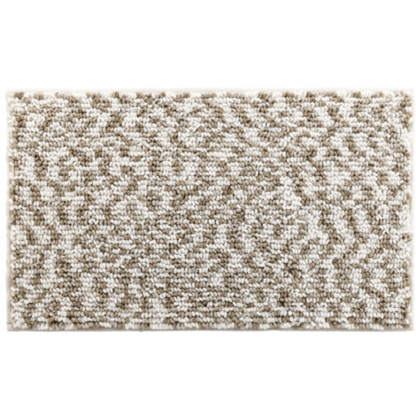 Tapis de Bain en microfibre tricolore Ecru 45x75 cm (1/4)