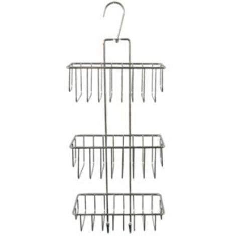 Serviteur de douche chromé Gris 22x48 cm (1/3)