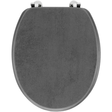 Abattant wc Effet beton Gris 46x37x5 cm