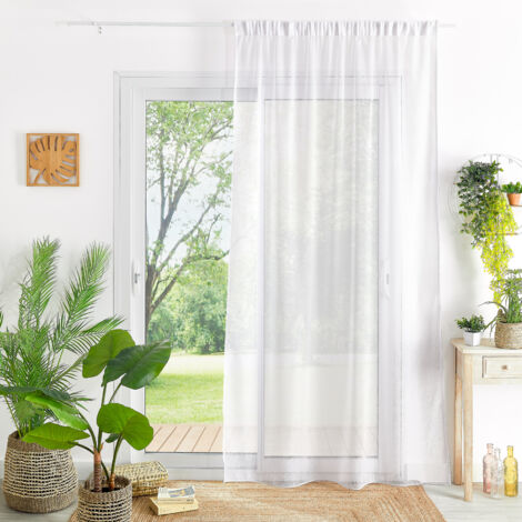Voilage fantaisie Beluga Blanc 300x240 cm