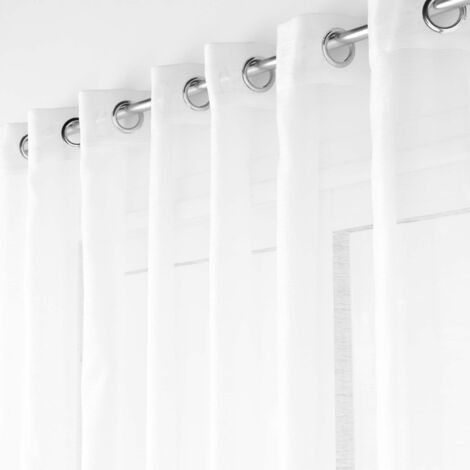 Voilage blanc Blanc 400x240 cm