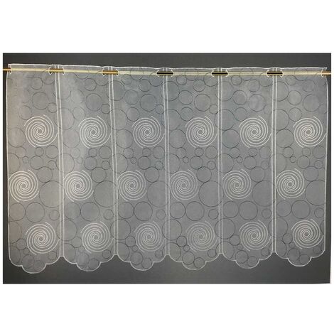 Brise bise en organza brodé crème Crème 120x120 cm