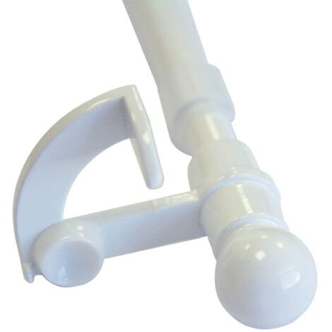 Douceur D'Intérieur – Tringle à rideau extensible 30-40 cm – Métal blanc sans perçage – Système Press&Go pour installation rapide – Adaptable fenêtres PVC, bois, aluminium
