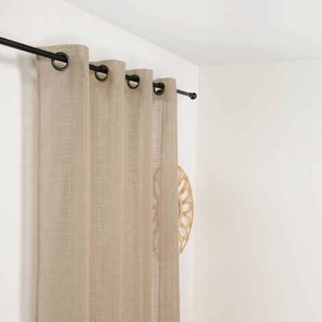 Voilage à carreaux 145x260cm "Kelsch" - 145x260cm - Beige