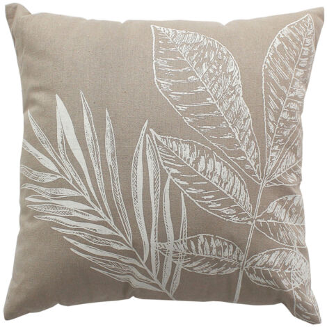 Coussin carré motif nature épuré Naturel 40x40 cm (1/2)