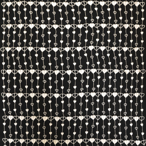 Modulable en macramé petits coeurs Ecru 60x160 cm