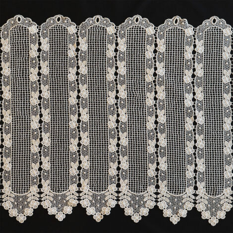 Brise Bise macramé motif fleurs Ecru 120x60 cm