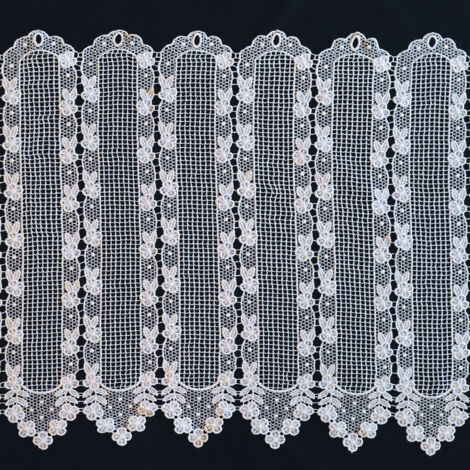 Brise Bise macramé motif fleurs Blanc 90x60 cm