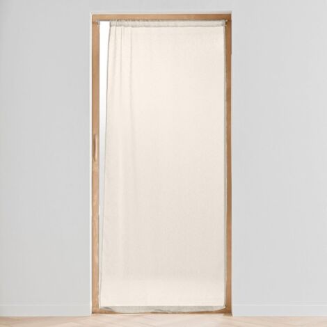Voilage grande fenêtre - Effet lin tissé Lin 90x200 cm