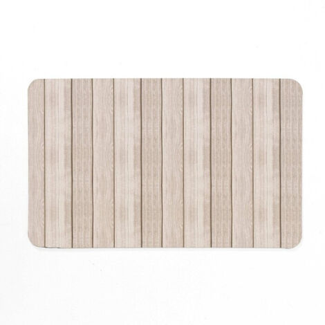 Tapis de Bain Calista Ultra-Absorbant  - Effet Bois Naturel 50x80 cm