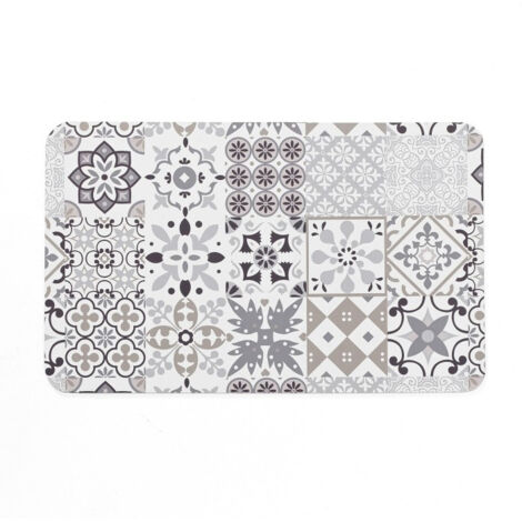 Tapis de Bain Salou Ultra-Absorbant  - Effet Mosaïque Carrelage Naturel 50x80 cm
