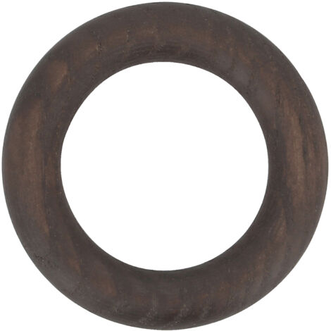 Lot de 10 anneaux en frêne pour tringle D28 mm Marron Foncé 28 mm