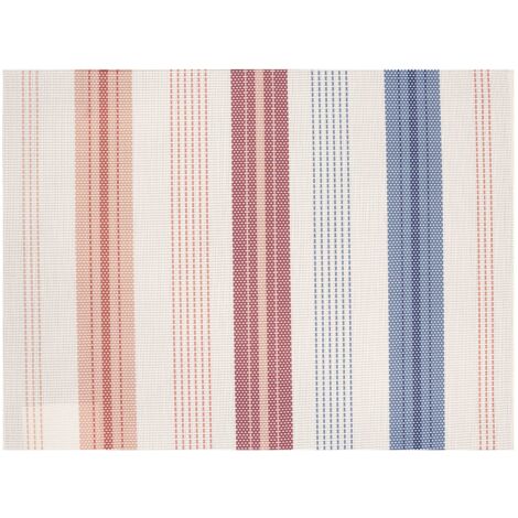 Set de table rayé plastique Brique 35x50 cm (1/2)