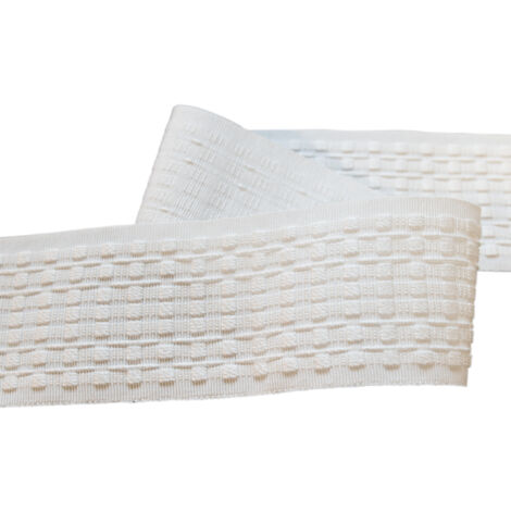 Ruflette galon fronceur Blanc 70 mmx2 m