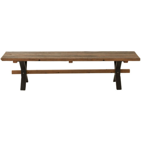 Banc vintage en bois Marron Foncé 180 cm (1/5)