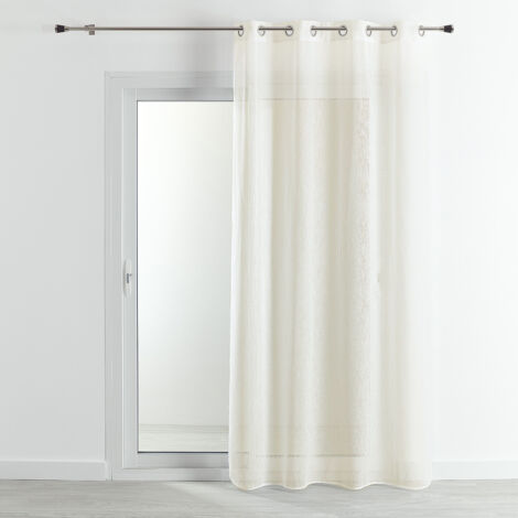 Voilage - Effet lin fluide Ivoire 140x240 cm