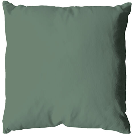 Coussin uni en polyester déhoussable Vert 40x40 cm (1/2)