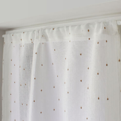 Paire De Voilages Beige 60x120 Cm Douceur D'intérieur - Occasion Avec Petits Défauts