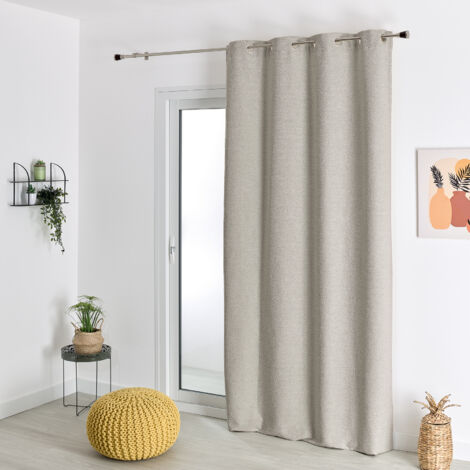 Rideau tamisant bouclette Lin 140x260 cm