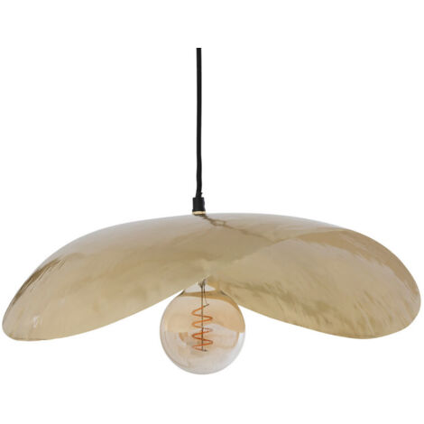 Atmosphera – Suspension en métal doré 56 cm – Douille E27 – Puissance 25W – Longueur câble 90 cm – Élégante pour cuisine et salle à manger