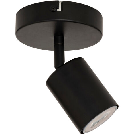 Spot mural orientable compatible plafond Noir 11x15 cm (1/5)