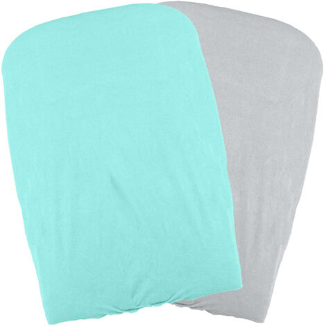 DOMIVA Lot 2 Housses matelas a langer - Blanc/Perle