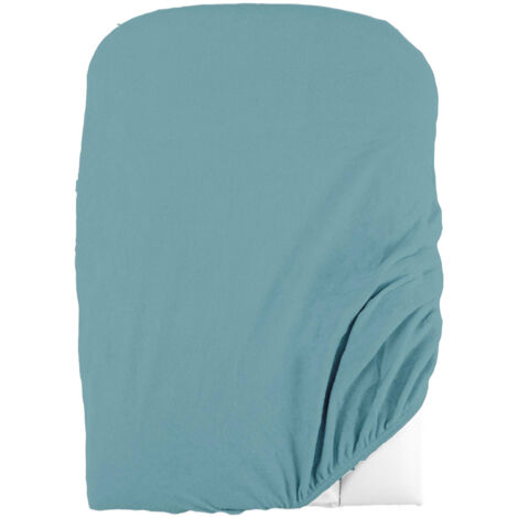 Housse de matelas à langer en éponge bouclette Bleu 50x75 cm