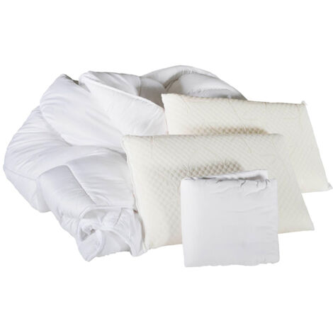 OLYMPE LITERIE Pack Protège matelas + Couette + Oreiller 140x190 cm (1/5)