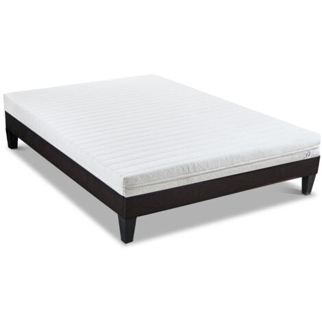 OLYMPE LITERIE Ensemble EGIO 160x200 cm Matelas Latex Like + Sommier Bois (1/5)