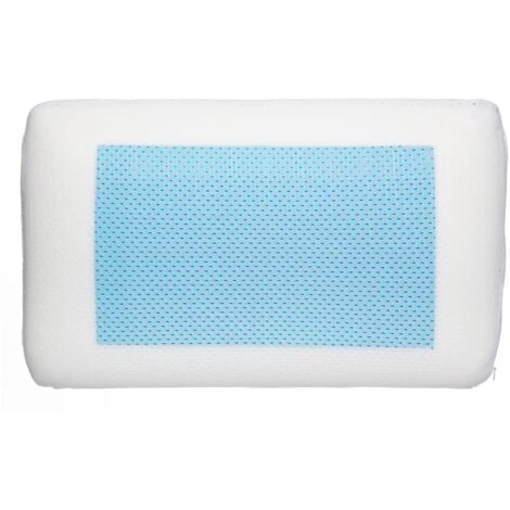 5Five Simply Smart – Oreiller ergonomique en mémoire de forme avec gel rafraîchissant – Dimensions 50x30x12 cm – Hypoallergénique et déhoussable