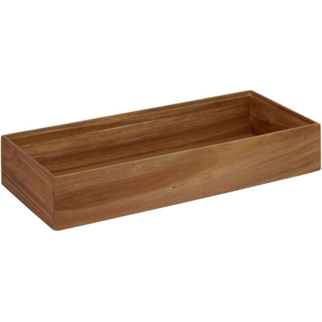 Organisateur de tiroir en bois Marron Foncé 15x38.5x9 cm