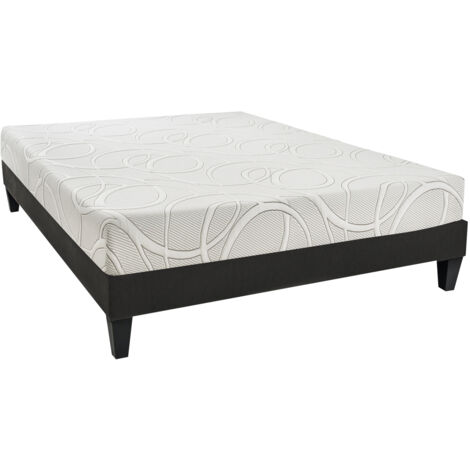 Ensemble matelas et sommier Eupraxie Blanc 140x200 cm (1/5)