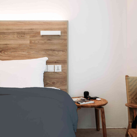 Housse de Couette Unie en 100 % Coton Gris anthracite 260x240 cm (1/2)