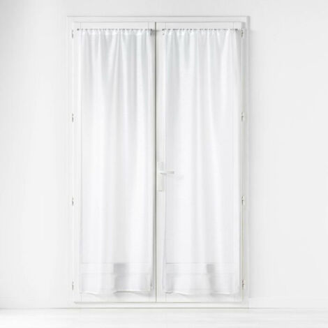 Douceur D'Intérieur – Paire de voilages 2 x 70 x 200 cm – Voile sable lisse en polyester – Installation facile avec passe tringle – Pour portes-fenêtres