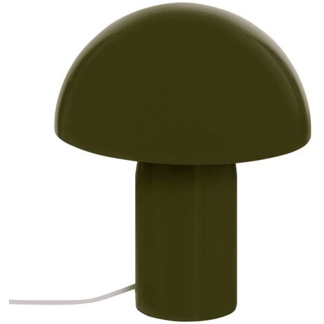 Lampe champignon H24,5 cm Lito métal kaki Atmosphera
